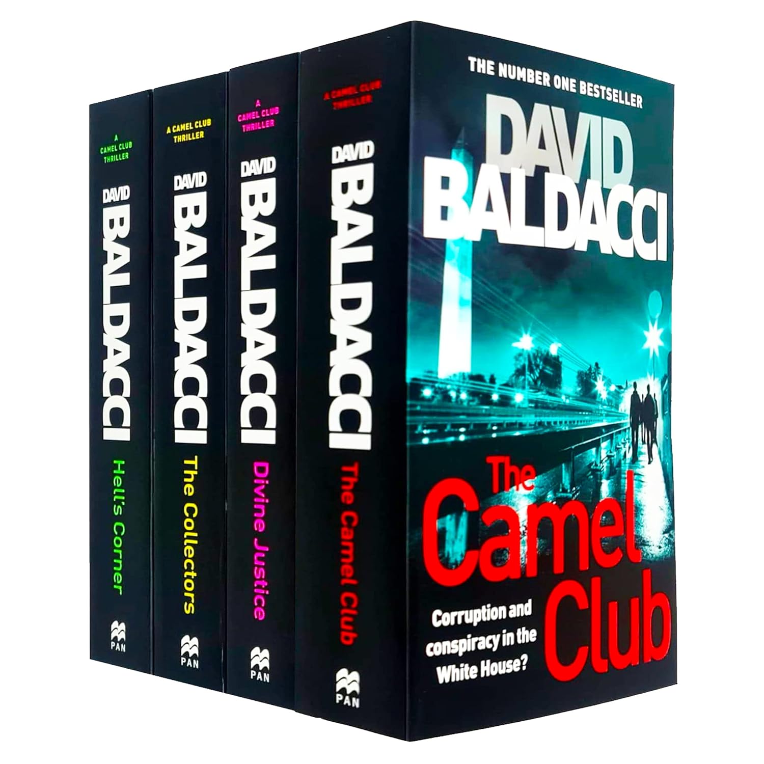 David Baldacci Camel Club Thriller Series 4 Books Collection Set - Paperback - The Camel Club, The Collectors, Divine Justice, Hell's Corner