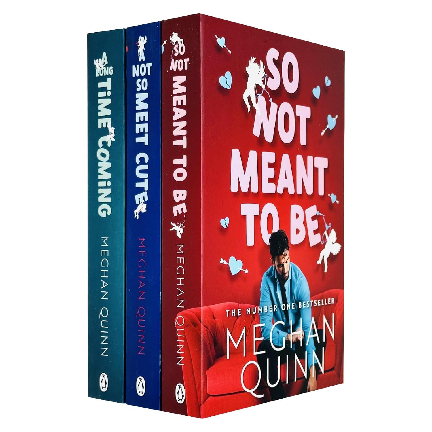 Cane Brothers Series by Meghan Quinn 3 Book Paperback Collection Set - So Not Meant To Be, A Not So Meet Cute, A Long Time Coming