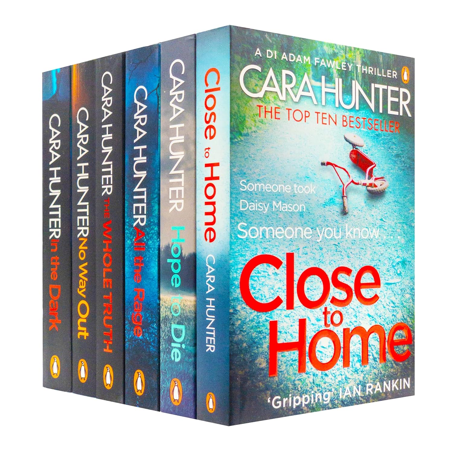 Cara Hunter DI Fawley Series 6 Books Collection Set - Close to Home, In the Dark, No Way Out, All the Rage, The Whole Truth, Hope to Die - Paperback crime thriller box set
