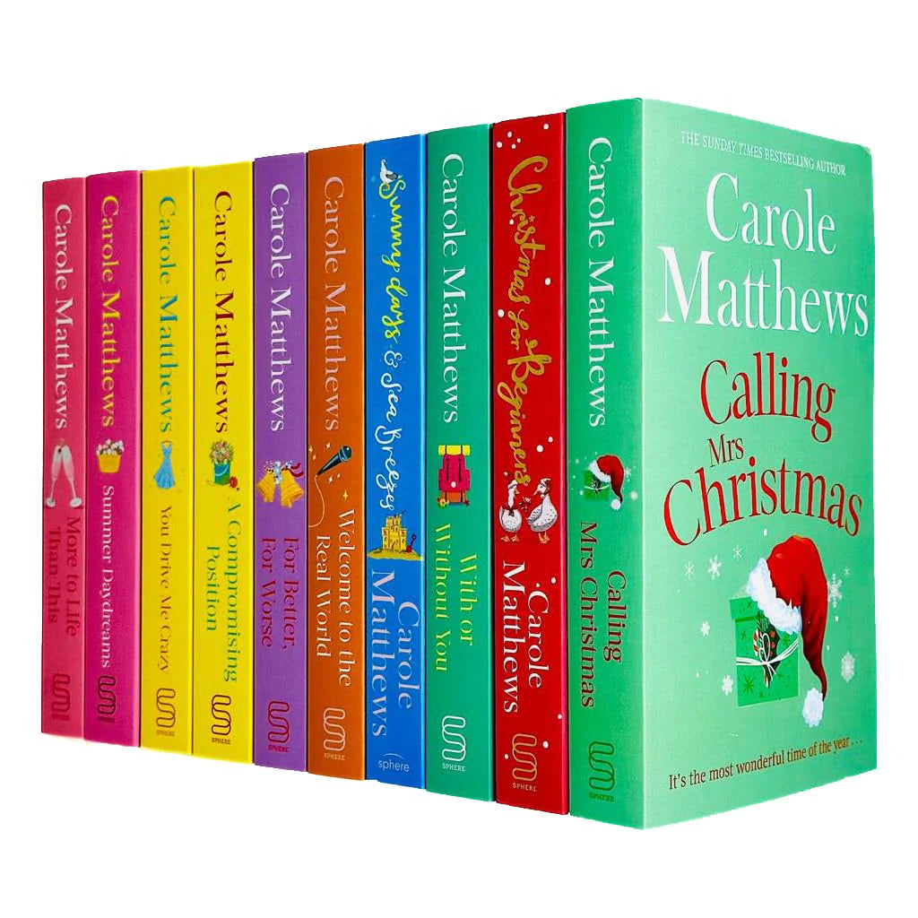 Carole Matthews 10 Books Collection Set paperback - front cover showing all ten romantic comedy novels including Calling Mrs Christmas and Christmas for Beginners
