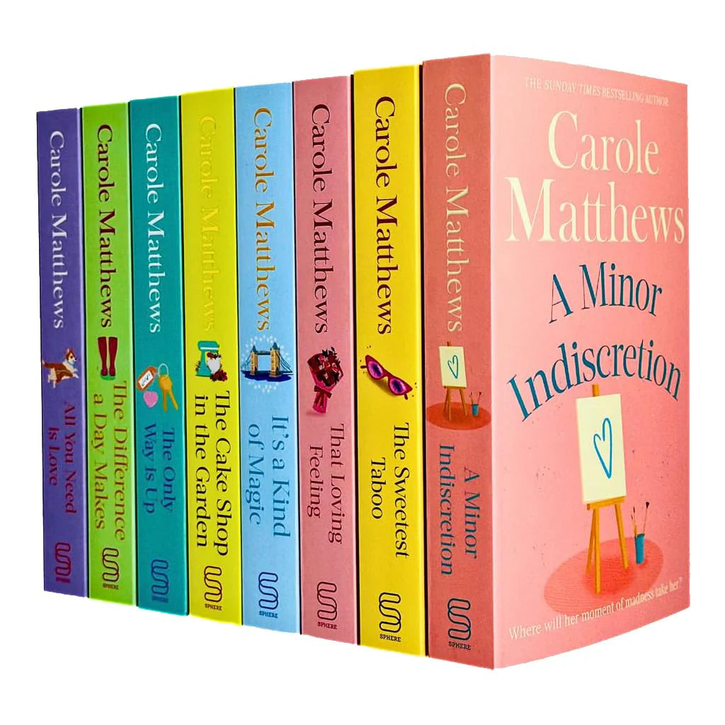 Carole Matthews 8 Books Collection Set Paperback - A Minor Indiscretion, The Sweetest Taboo, It's a Kind of Magic, The Cake Shop in the Garden, The Only Way is Up, The Difference a Day Makes, That Loving Feeling, All You Need is Love