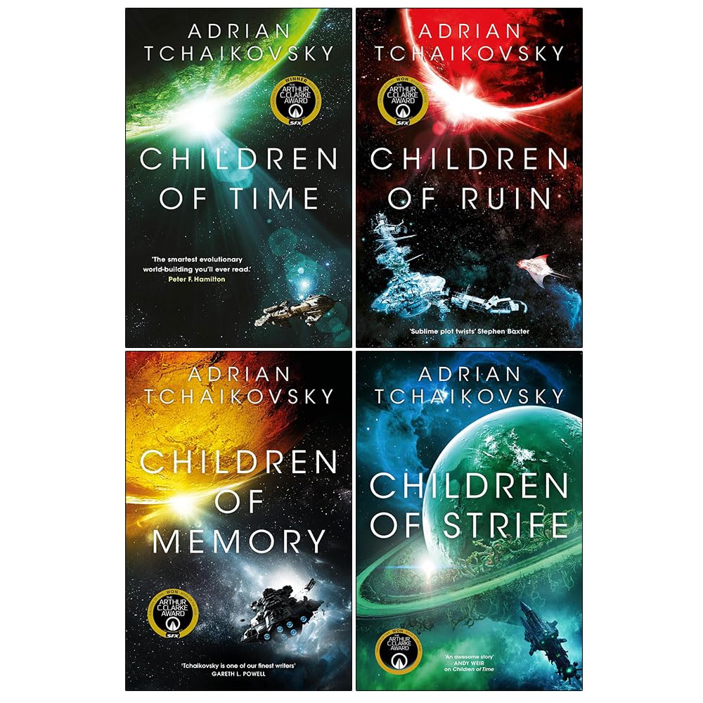 Children of Time by Adrian Tchaikovsky - Book 1 paperback cover, science fiction space opera