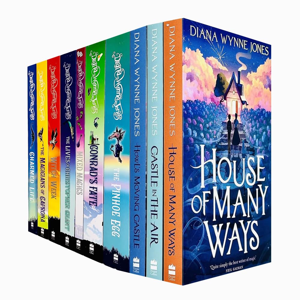 Chrestomanci Series and Howl's Moving Castle Series by Diana Wynne Jones - 10 Books Paperback Collection Set for Ages 9-12
