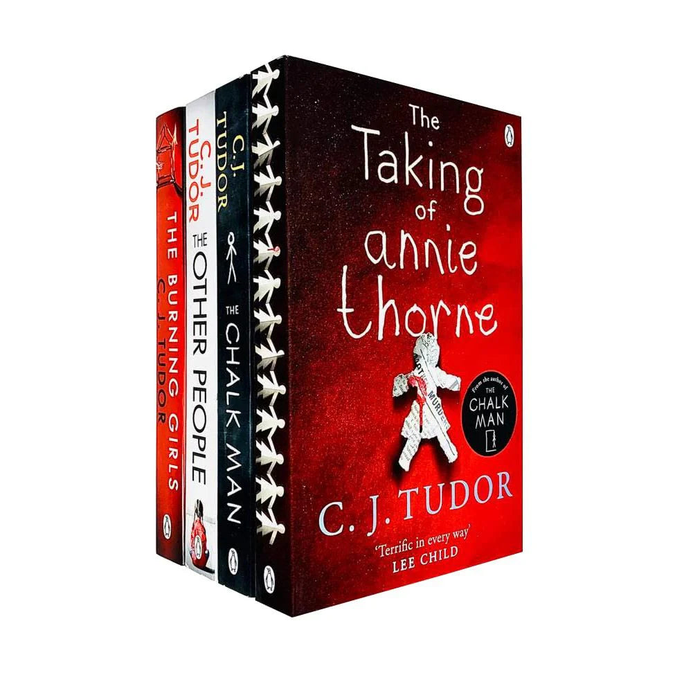 C J Tudor Collection 4 Books Paperback Set - The Chalk Man, The Taking of Annie Thorne, The Other People, The Burning Girls - front cover