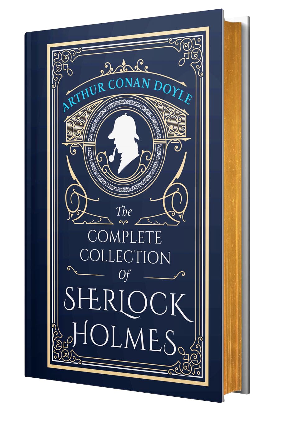 The Complete Sherlock Holmes Collection by Arthur Conan Doyle - leather bound hardback edition front cover