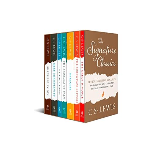 C. S. Lewis Signature Classics 7 Book Collection Boxed Set - Non Fiction Paperback featuring Mere Christianity and The Screwtape Letters