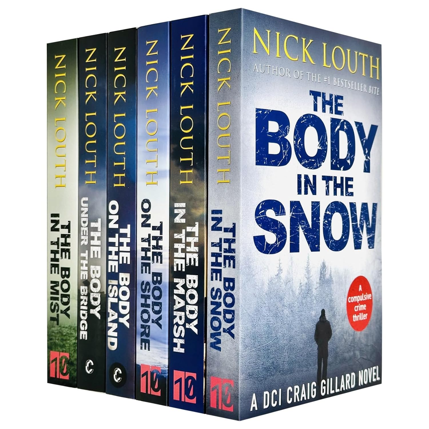 DCI Craig Gillard 6 Book Collection Set by Nick Louth - Paperback crime thriller set including The Body on the Shore and The Body Under the Bridge