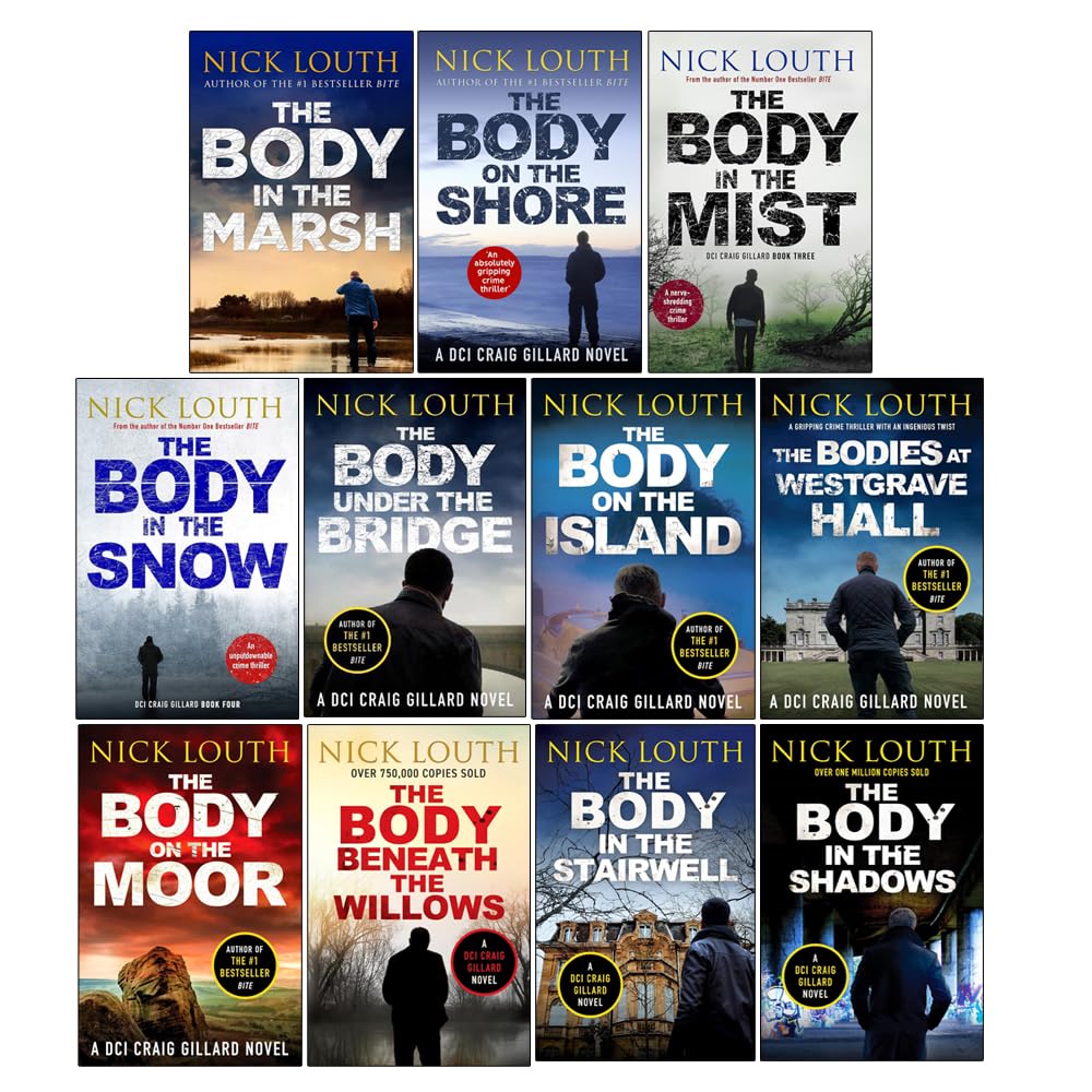 DCI Craig Gillard Crime Thrillers by Nick Louth - complete 11 book paperback collection set - fiction