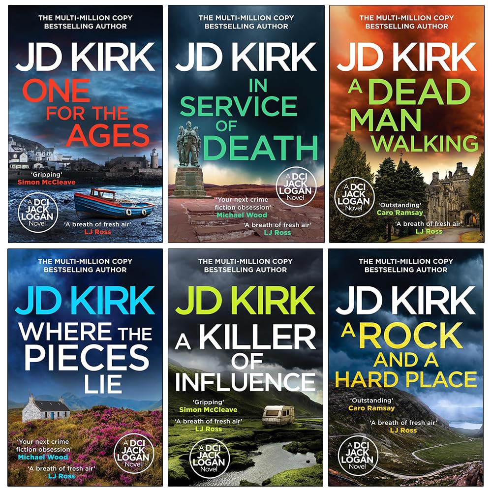 DCI Logan Crime Thrillers Series 16-21 by JD Kirk - 6 book paperback collection set cover
