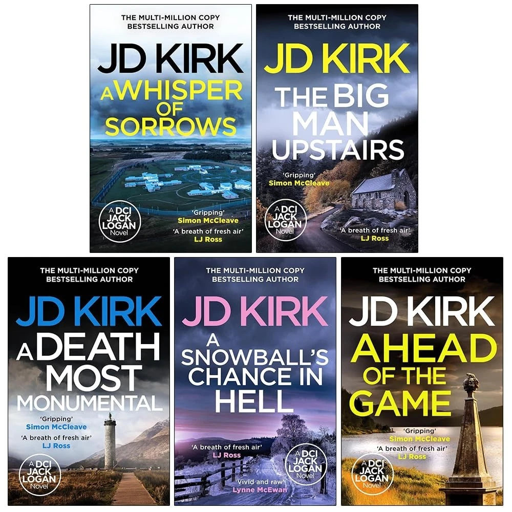 DCI Logan Crime Thrillers 6-10 by JD Kirk 5 Books Collection Set paperback cover