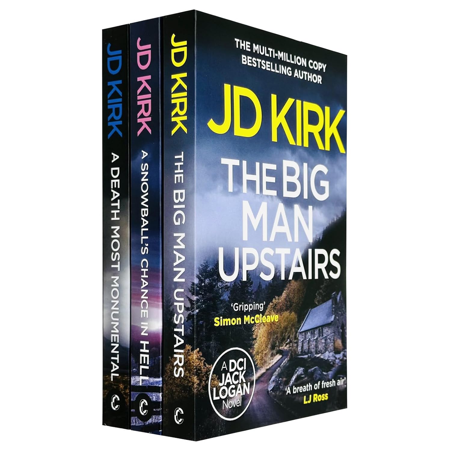 DCI Logan Crime Thrillers 7-9 by JD Kirk - 3 Books Paperback Collection Set cover, Scottish crime fiction