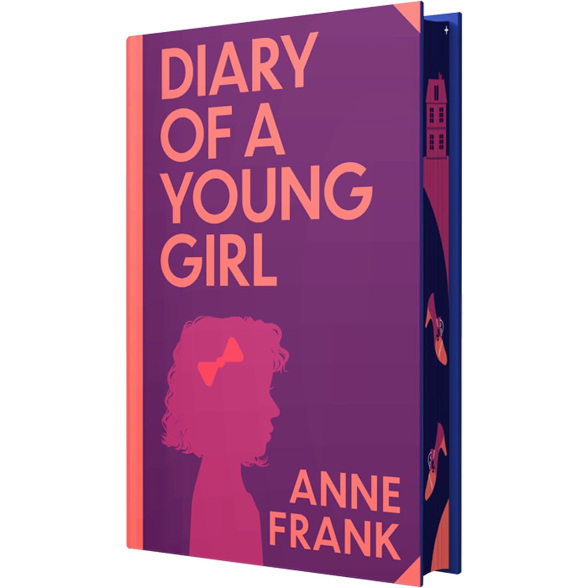 The Diary of a Young Girl by Anne Frank - Wilco Classics sprayed edge premium hardback front cover