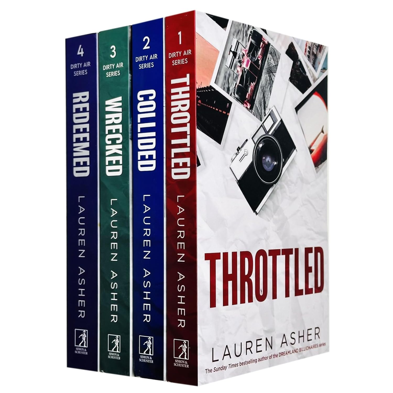 The Dirty Air Series 1-4 Boxed Set by Lauren Asher - Throttled, Collided, Wrecked, Redeemed - Adult Fiction Paperback