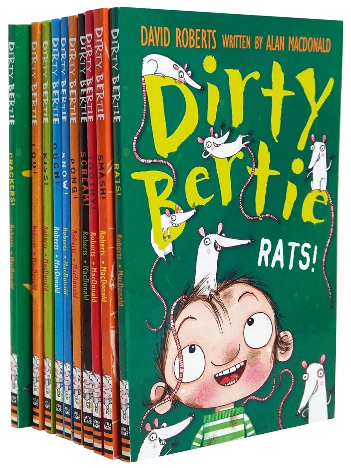 Dirty Bertie Series 2 10 Books Collection Set by Alan MacDonald - Toothy, Rats, Smash, Kiss, Pong, Scream, Loo, Ouch, Crackers, Snow - Paperback Ages 6-8
