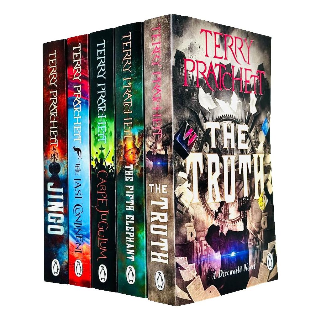 Discworld Series 5 by Terry Pratchett - 5 book paperback collection set including The Truth, The Fifth Elephant, Carpe Jugulum, The Last Continent and Jingo