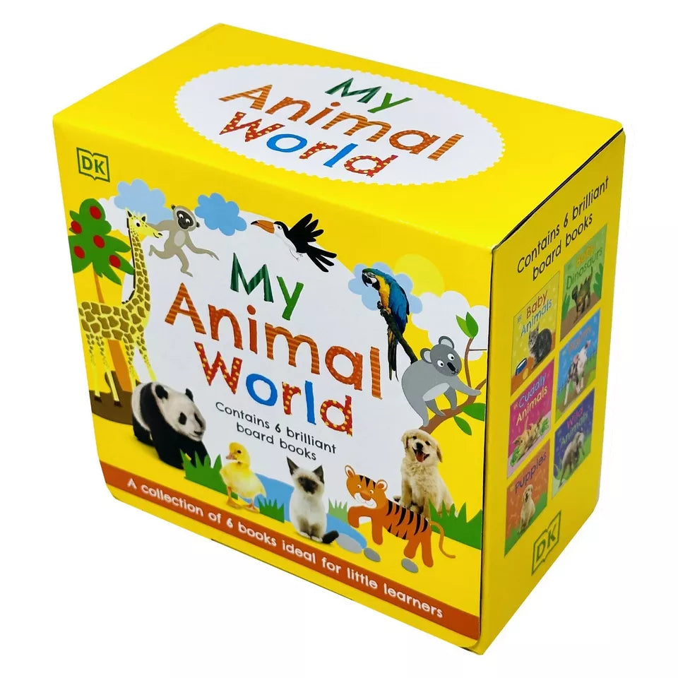 DK My Animal World 6 Books Collection Board Book Box Set cover, Ages 0-3