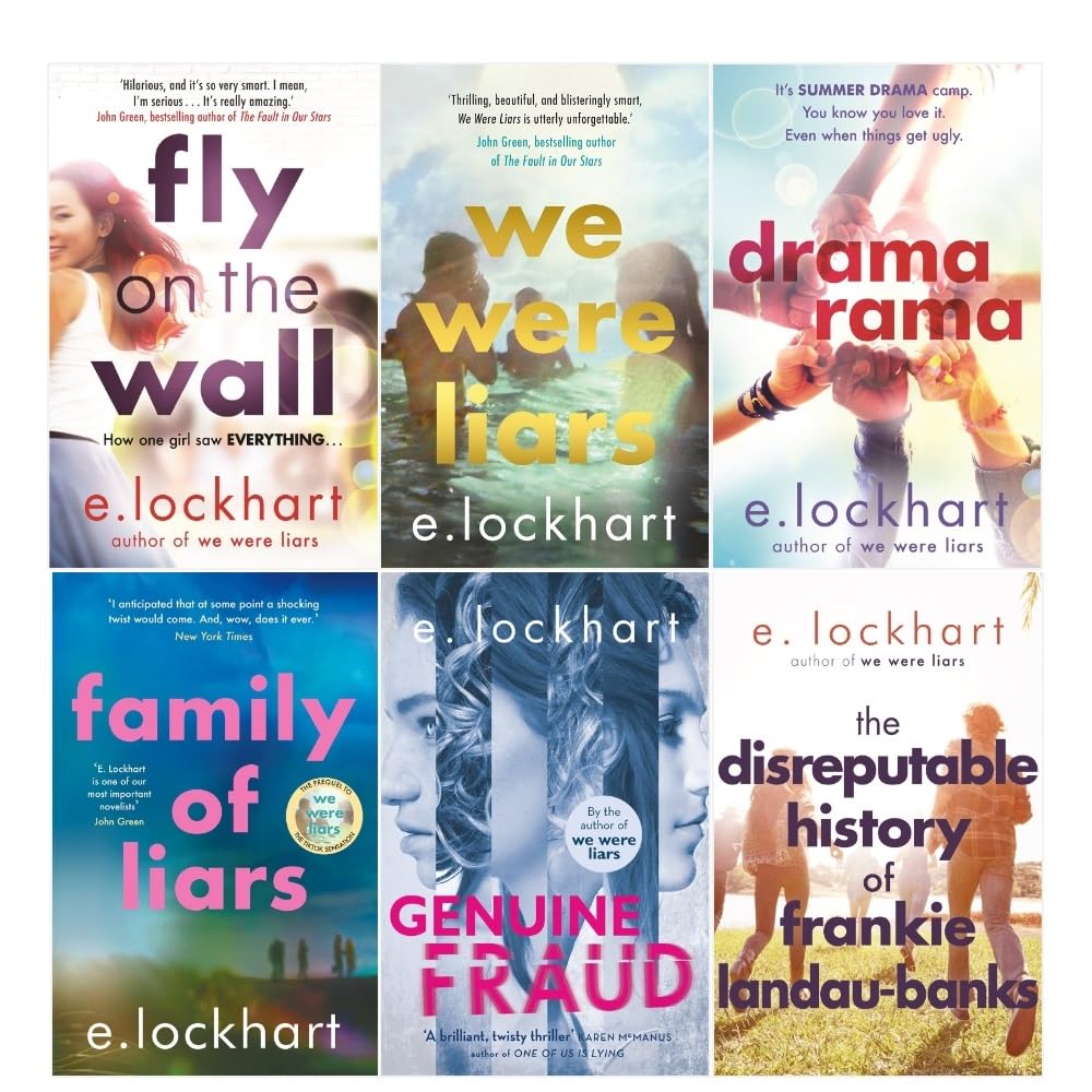 E. Lockhart 6 Books Collection Set paperback - Fly on the Wall, Dramarama, The Disreputable History of Frankie Landau-Banks, We Were Liars, Genuine Fraud, Family of Liars - Young Adult