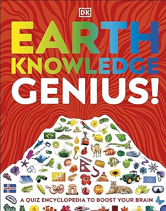 Earth Knowledge Genius! by DK - Knowledge Genius Quiz Encyclopedia paperback cover, ages 9-12
