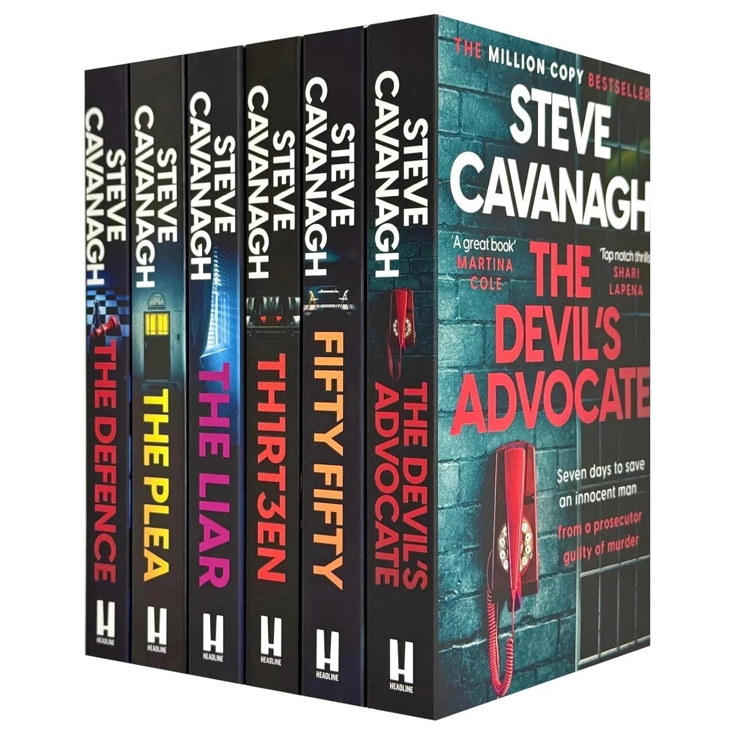 Eddie Flynn Series by Steve Cavanagh 6 Books Collection Set - The Defence, The Plea, The Liar, Thirteen, Fifty-Fifty, The Devil's Advocate - Paperback