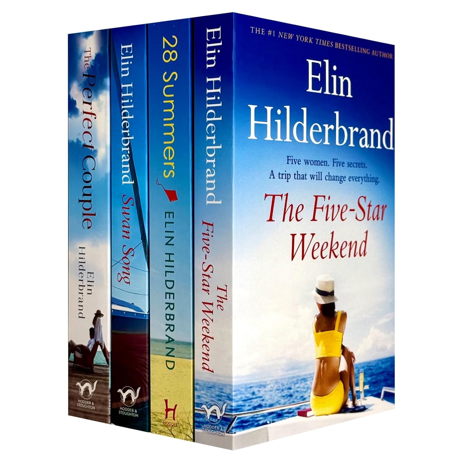 Elin Hilderbrand 4 Books Collection Set paperback edition front cover - The Perfect Couple, 28 Summers, The Five-Star Weekend and Swan Song