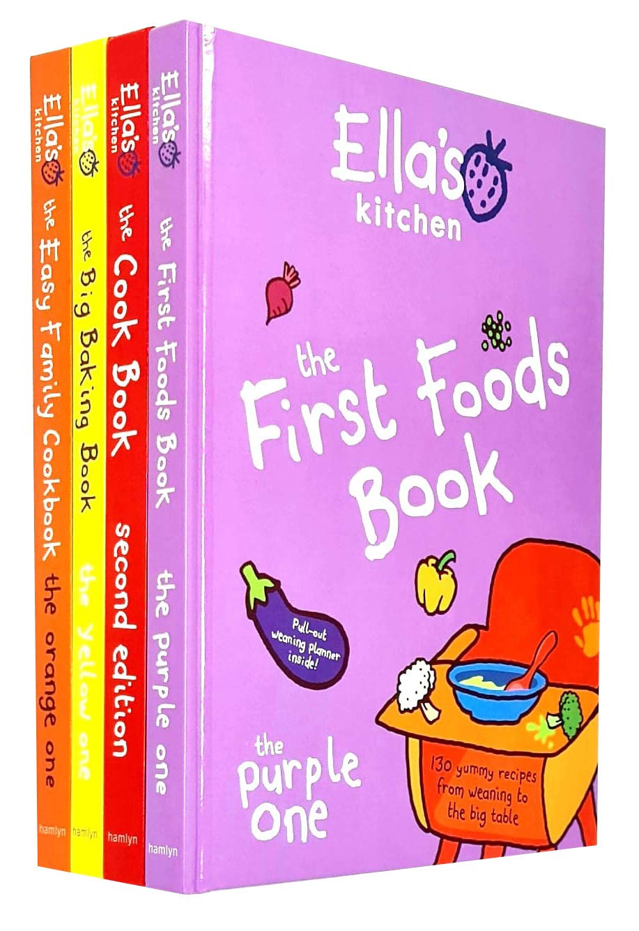 Ella's Kitchen 4 Books Collection Set hardback - The Big Baking Book, Easy Family Cookbook, First Foods Book and The Red One cookbook