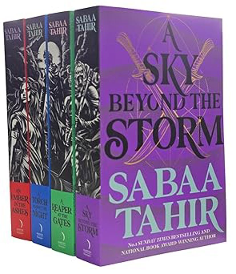 Ember Quartet by Sabaa Tahir 4 Books Collection Set - An Ember in the Ashes, A Torch Against the Night, A Reaper at the Gates, A Sky Beyond the Storm - Young Adult Paperback