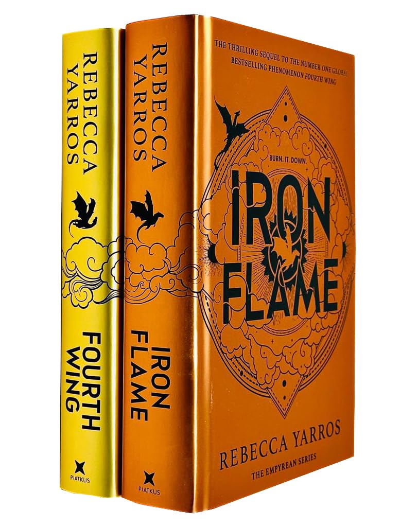 The Empyrean Series 2 Book Set by Rebecca Yarros - Fourth Wing and Iron Flame hardback fantasy romance collection