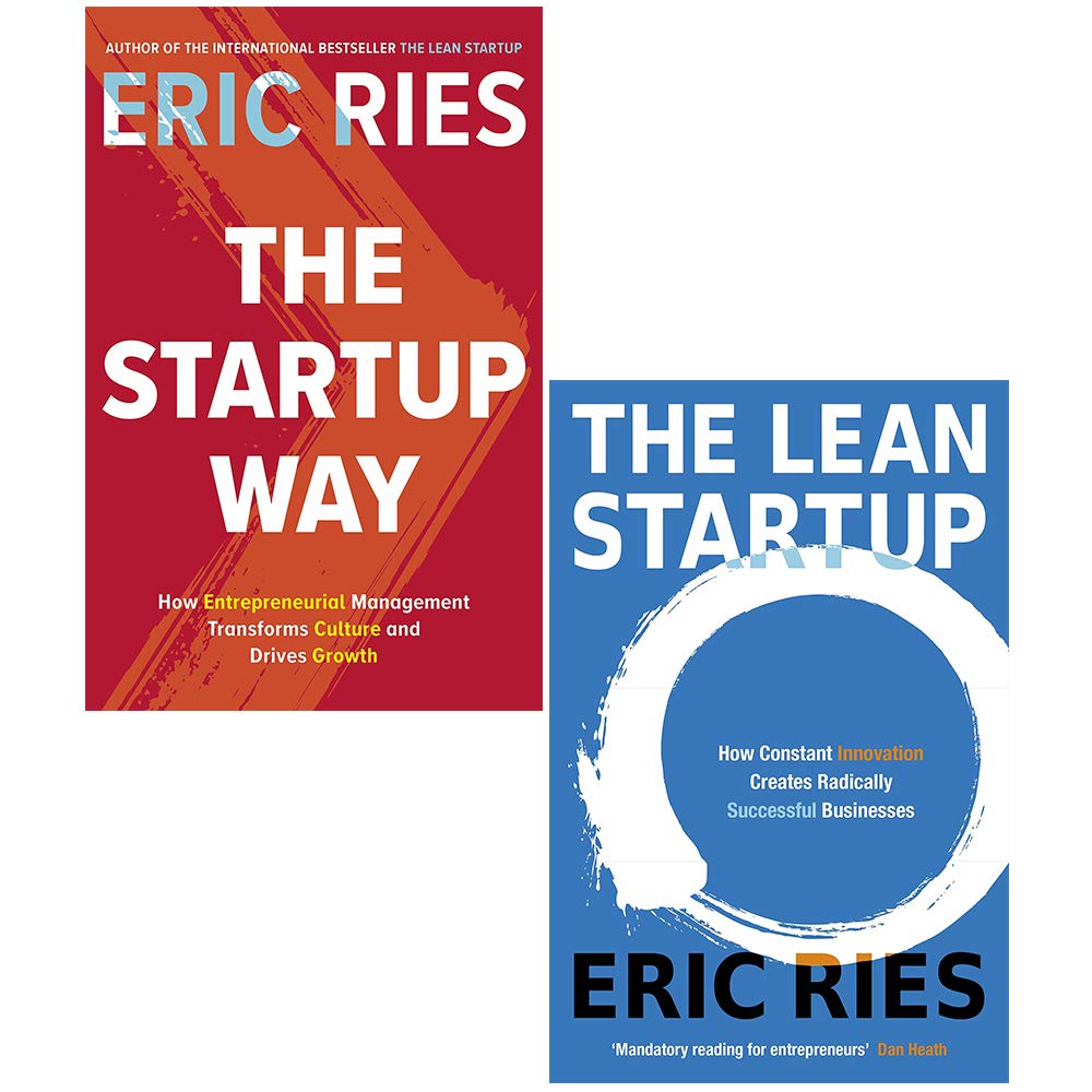 Eric Ries 2 Books Collection Set including The Lean Startup and The Startup Way, paperback business books
