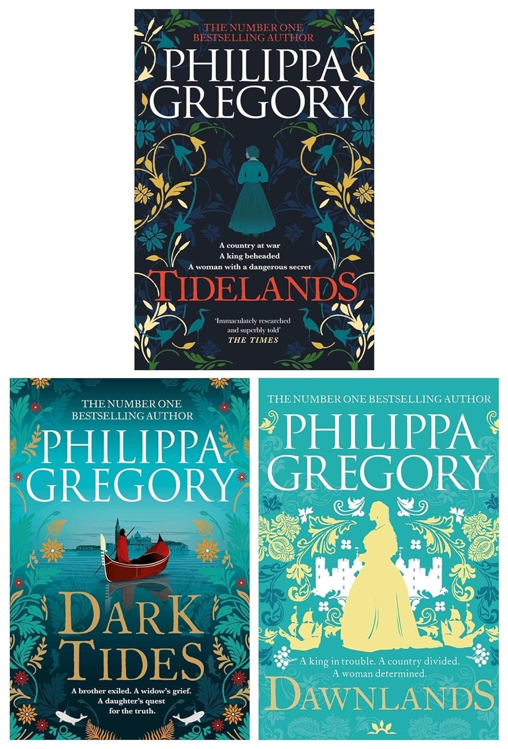 Fairmile Series by Philippa Gregory 3 Books Collection Set - Tidelands, Dark Tides, Dawnlands - Paperback Historical Fiction