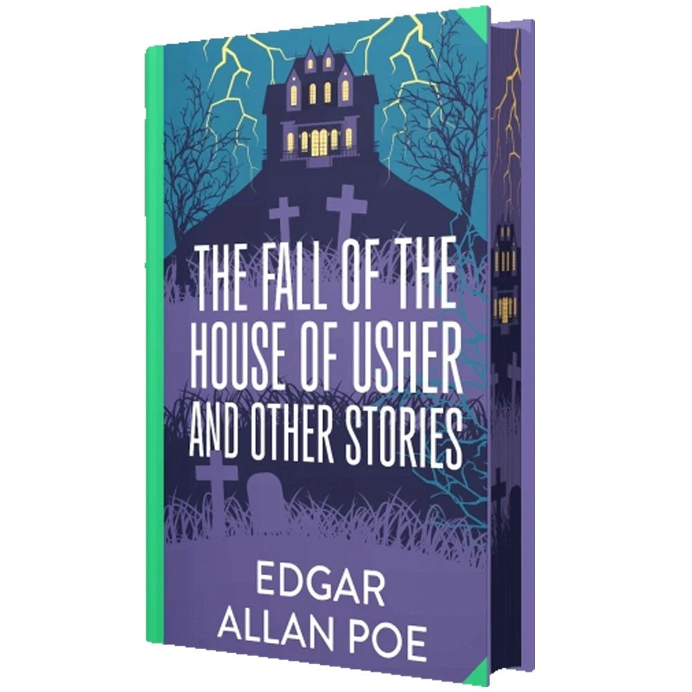 Front cover of The Fall of the House of Usher and Other Tales by Edgar Allan Poe, Wilco Classics sprayed edge hardback edition