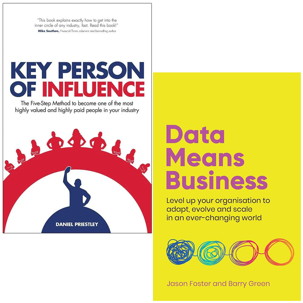 Daniel Priestley Collection 2 Books Set ( Key Person of Influence, Data Means Business ) Paperback - Lets Buy Books