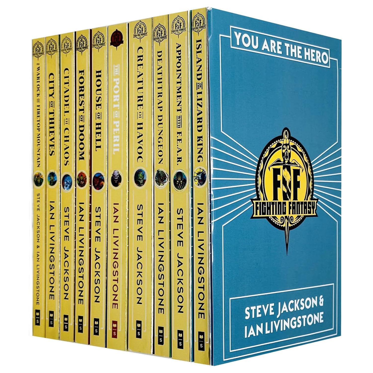 Fighting Fantasy You Are the Hero 10 Books Collection Set by Steve Jackson & Ian Livingstone - Paperback gamebooks for ages 9-14