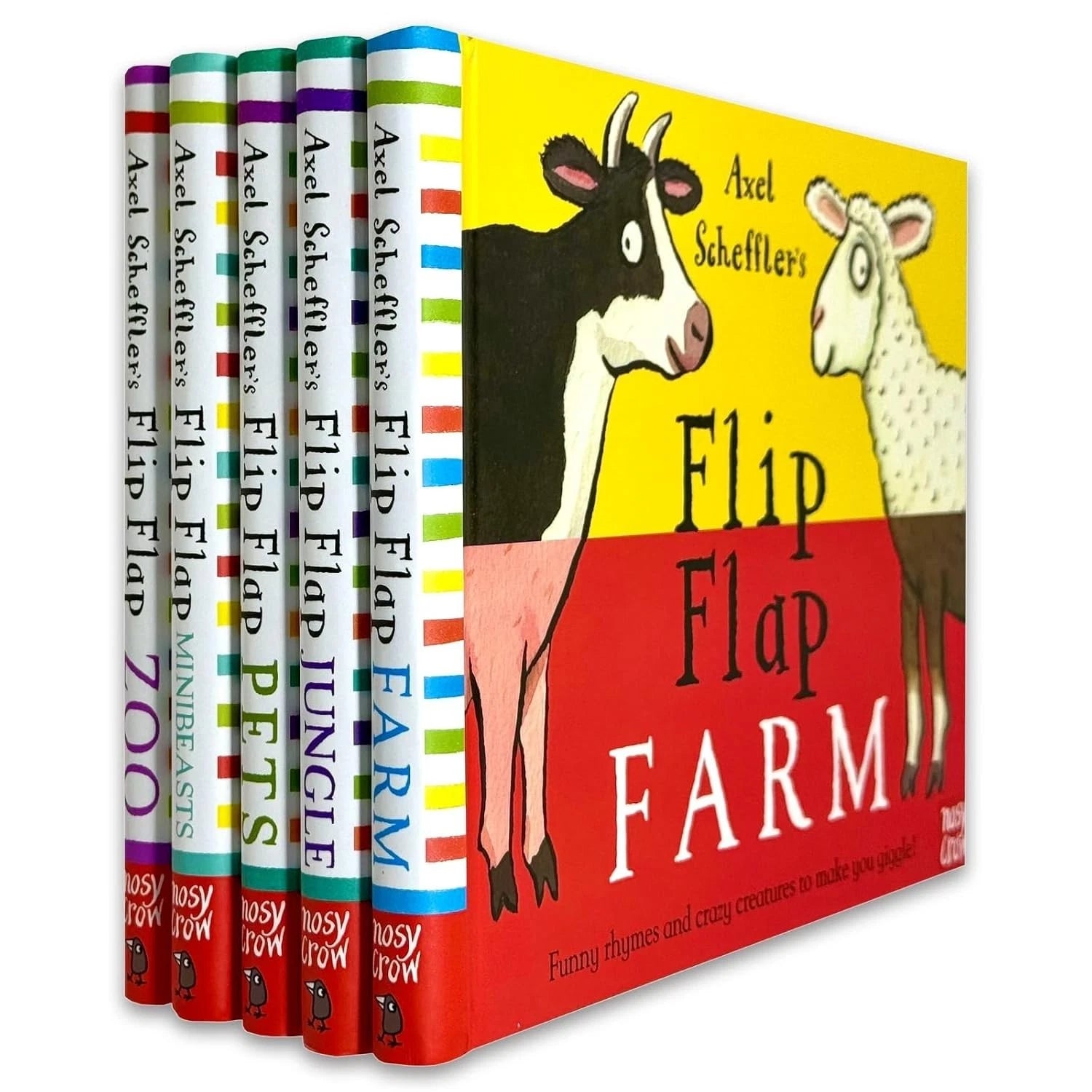 Flip Flap series by Axel Scheffler 5 books hardback collection set cover, ages 3-7