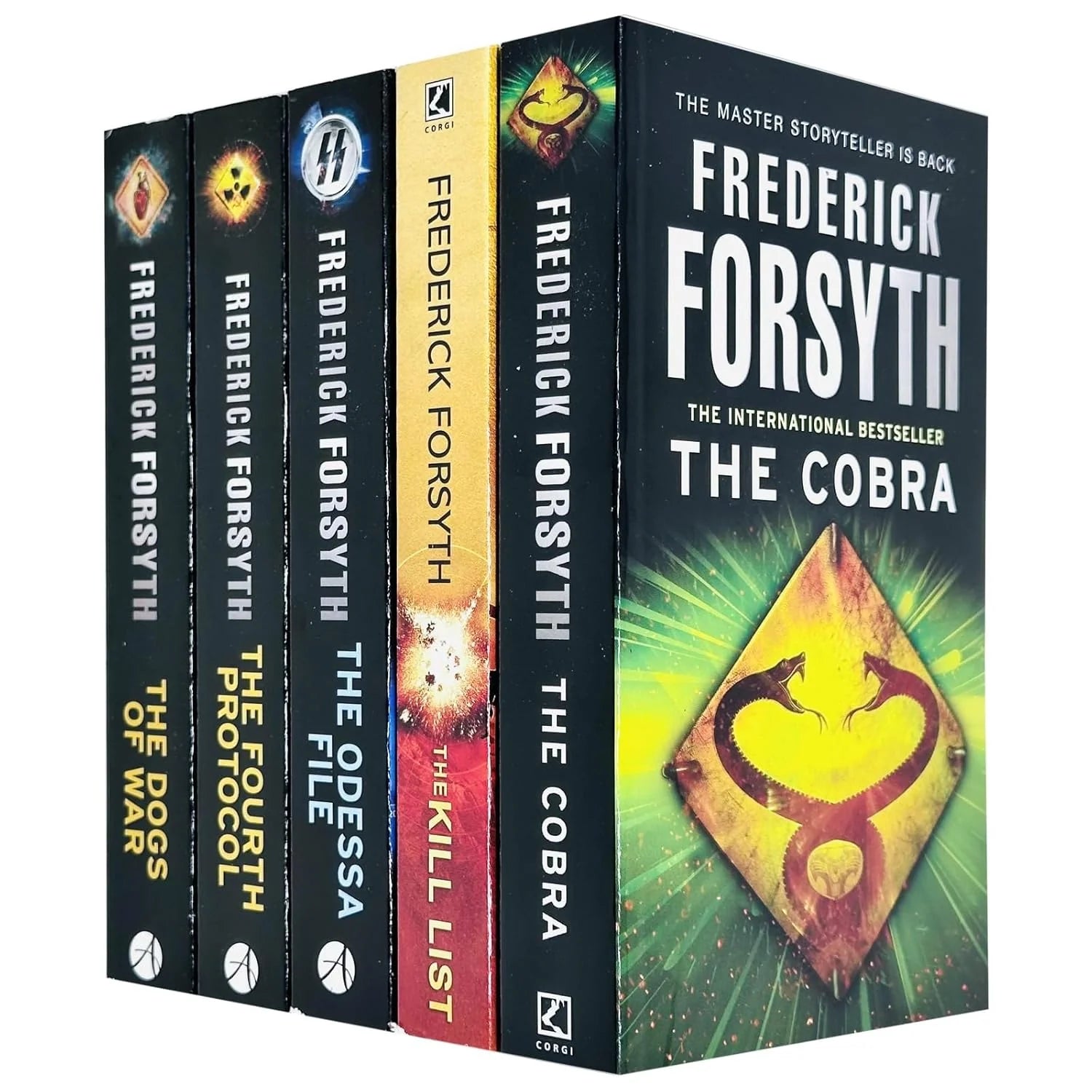 Frederick Forsyth 5 Books Collection Set paperback - The Cobra, The Kill List, The Odessa File, The Fourth Protocol, The Dogs of War
