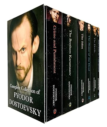 Fyodor Dostoevsky 6 Books Collection Set paperback box set including Crime and Punishment and The Brothers Karamazov