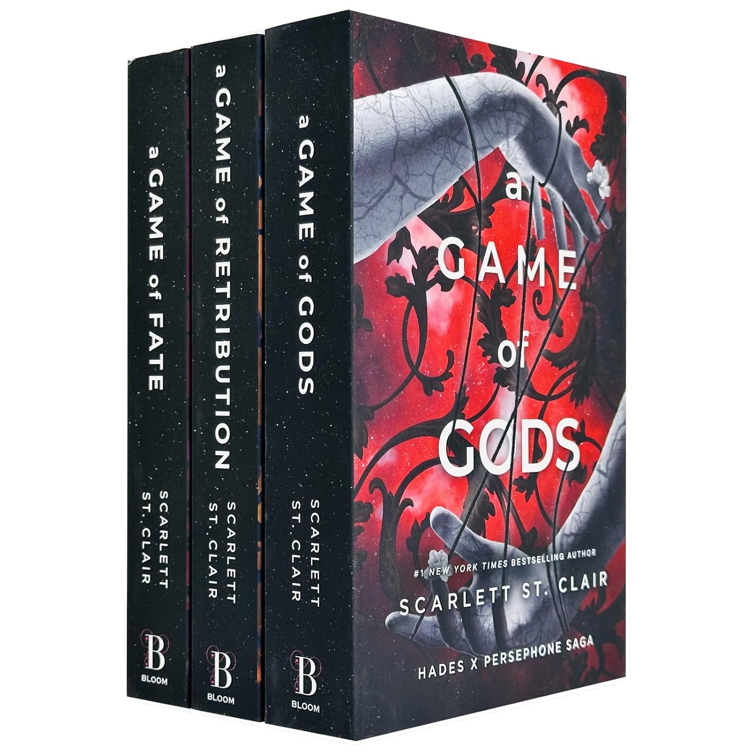 Hades Saga 3 Book Collection Set by Scarlett St. Clair - A Game of Gods paperback cover
