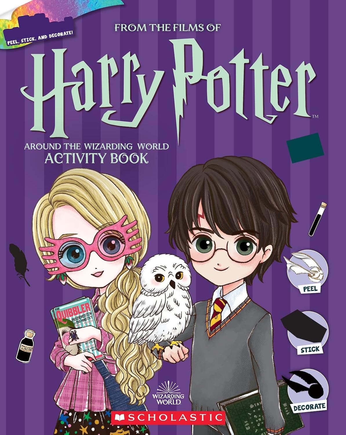 Harry Potter: Foil Wonders Around the Wizarding World hardback activity book cover by Jasper Meadowsweet, ages 5-7