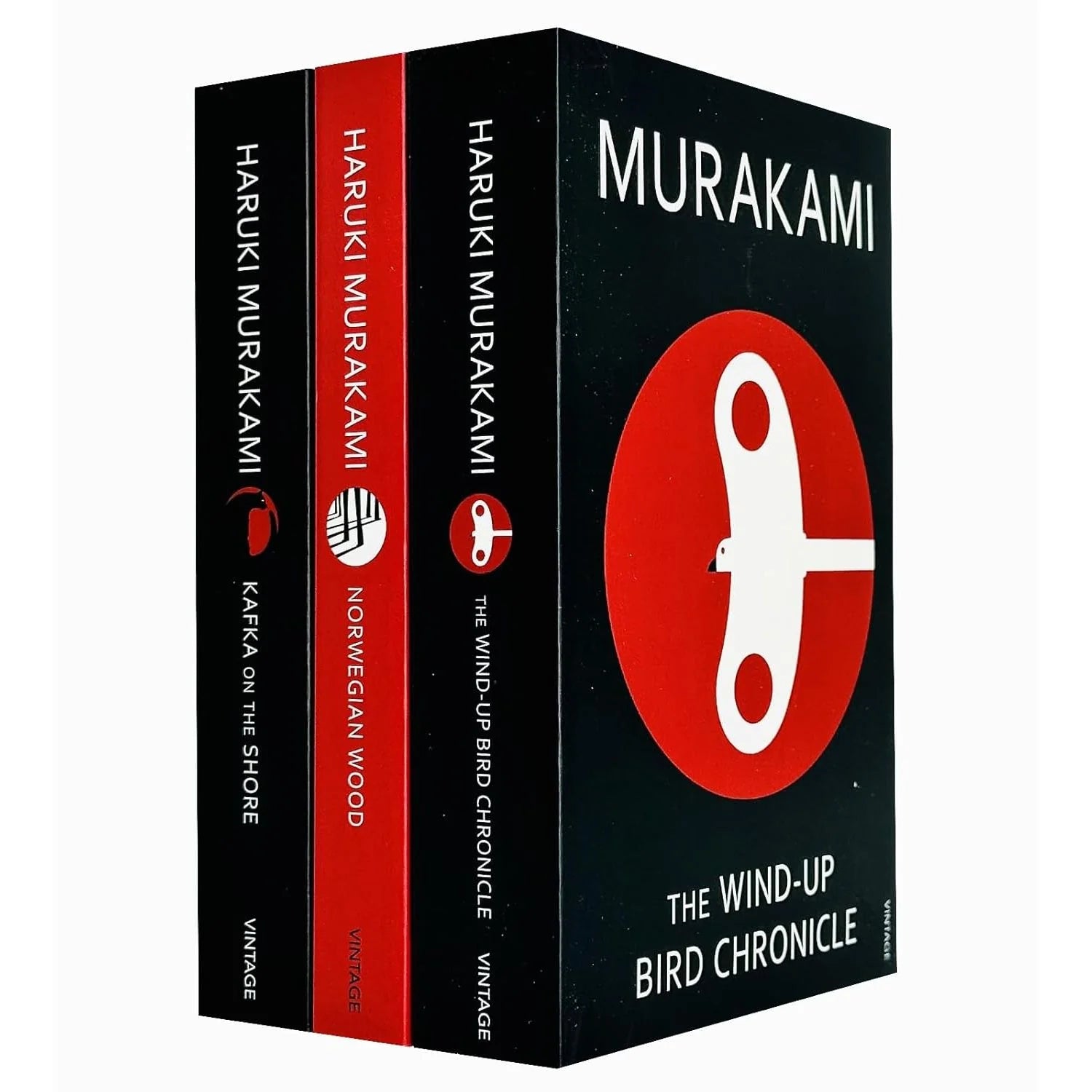 Haruki Murakami 3 Books Collection Set paperback - Norwegian Wood, Kafka on the Shore, The Wind-Up Bird Chronicle - front cover