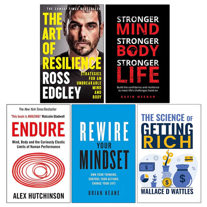 The Art of Resilience, Stronger Mind, Endure, Rewire Your Mindset, The Science of Getting Rich 5 Books Collection Set - Lets Buy Books