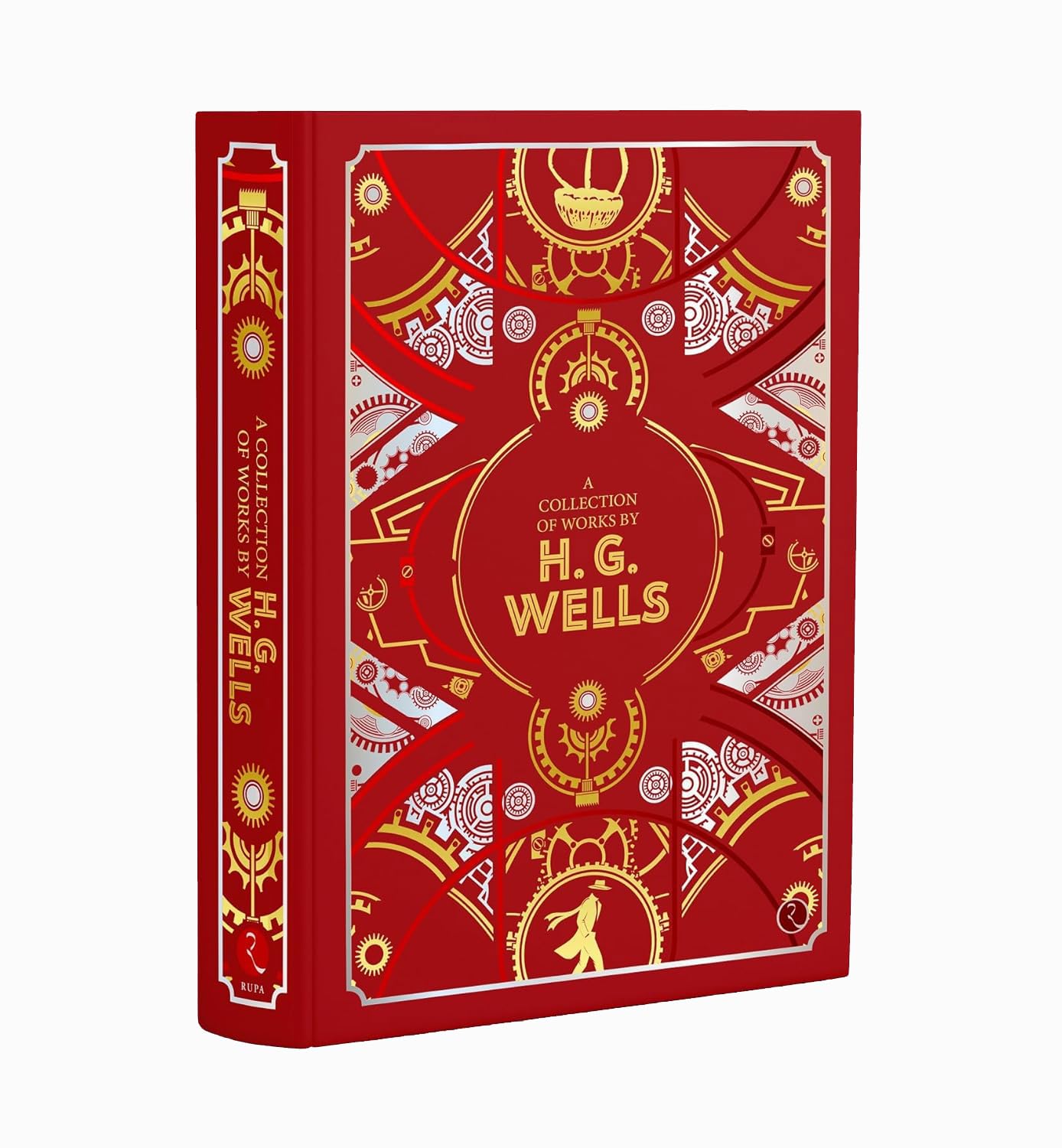 H.G. Wells A Collection of Works deluxe leather bound hardback edition front cover, classic science fiction