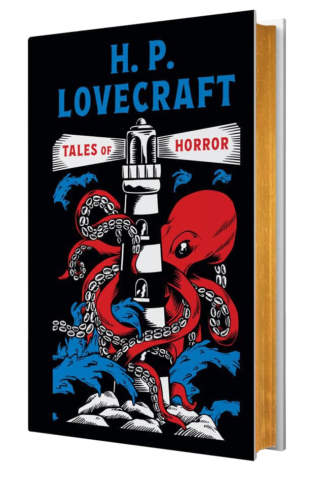 H.P. Lovecraft Tales Of Horror leather bound book - front cover of classic cosmic horror collection