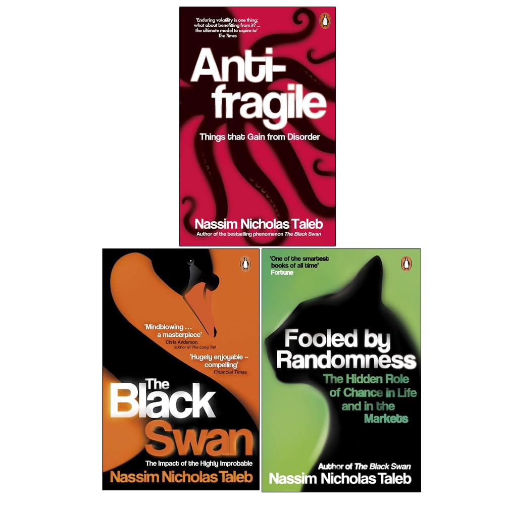 Incerto 3 Books Collection Set by Nassim Nicholas Taleb - Fooled by Randomness, The Black Swan, Antifragile paperback set
