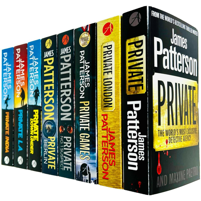 James Patterson Private Series Books 1-8 Collection Set - 8 Paperback Thrillers including Private, Private London, Private Games, No 1 Suspect