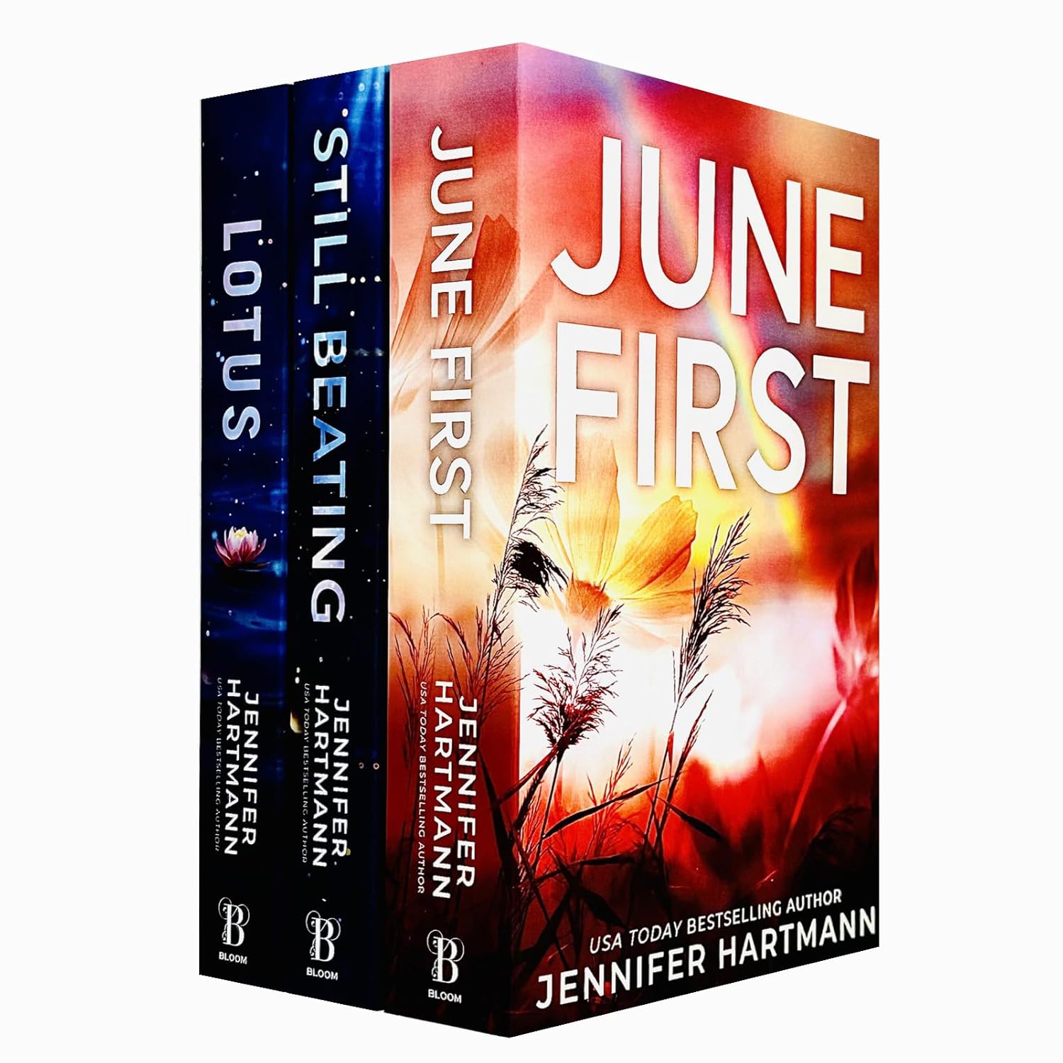 Jennifer Hartmann 3 Books Collection Set - Still Beating, Lotus and June First - paperback front cover