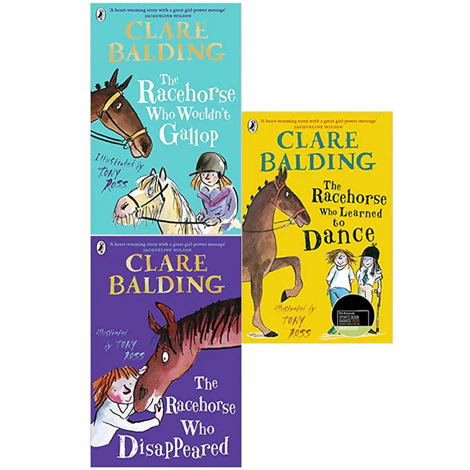 Charlie Bass The Racehorse Series By Clare Balding 3 books set Who Disappeared , Who Learned to Dance, Who Wouldn't Gallop - Lets Buy Books