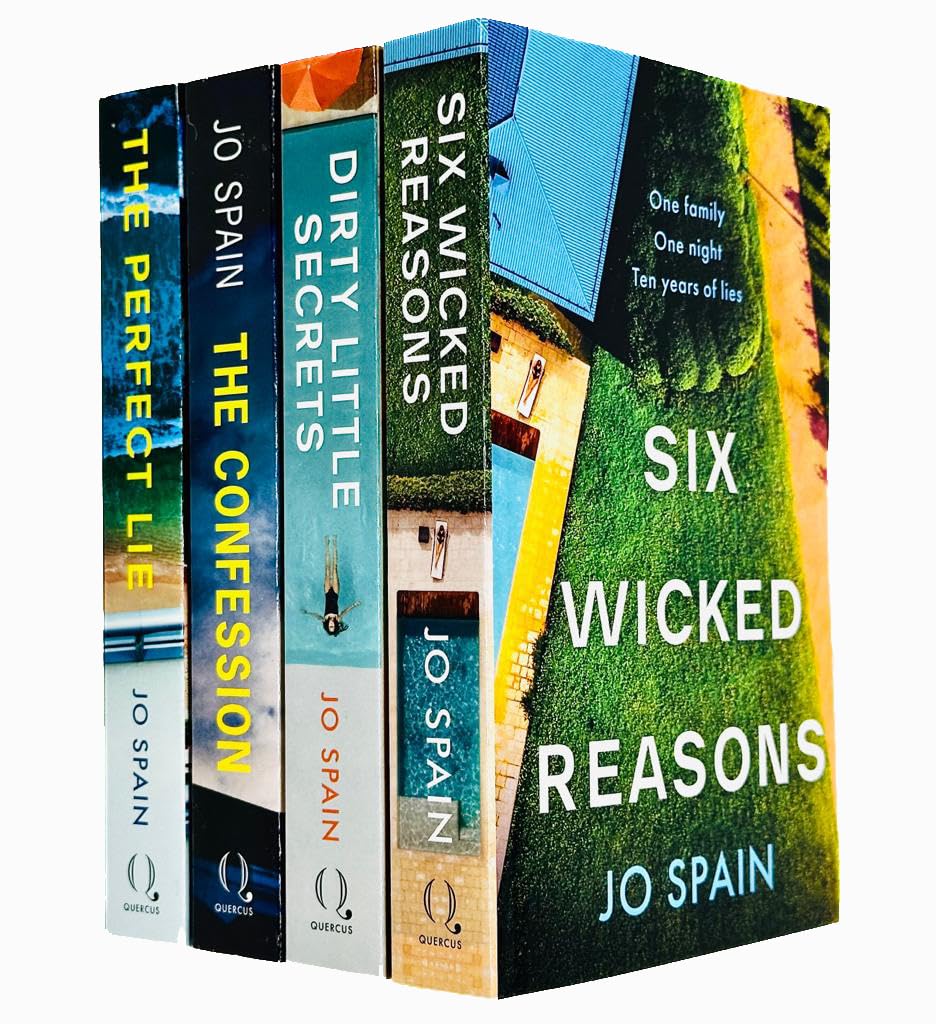 Jo Spain 4 Book Collection Set - Confession, Six Wicked Reasons, Perfect Lie, Dirty Little Secrets - paperback thrillers