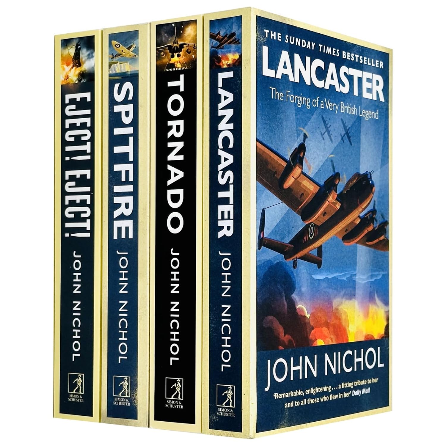 John Nichol Collection 4 Books Set paperback - Eject! Eject!, Tornado, Lancaster, Spitfire - front cover