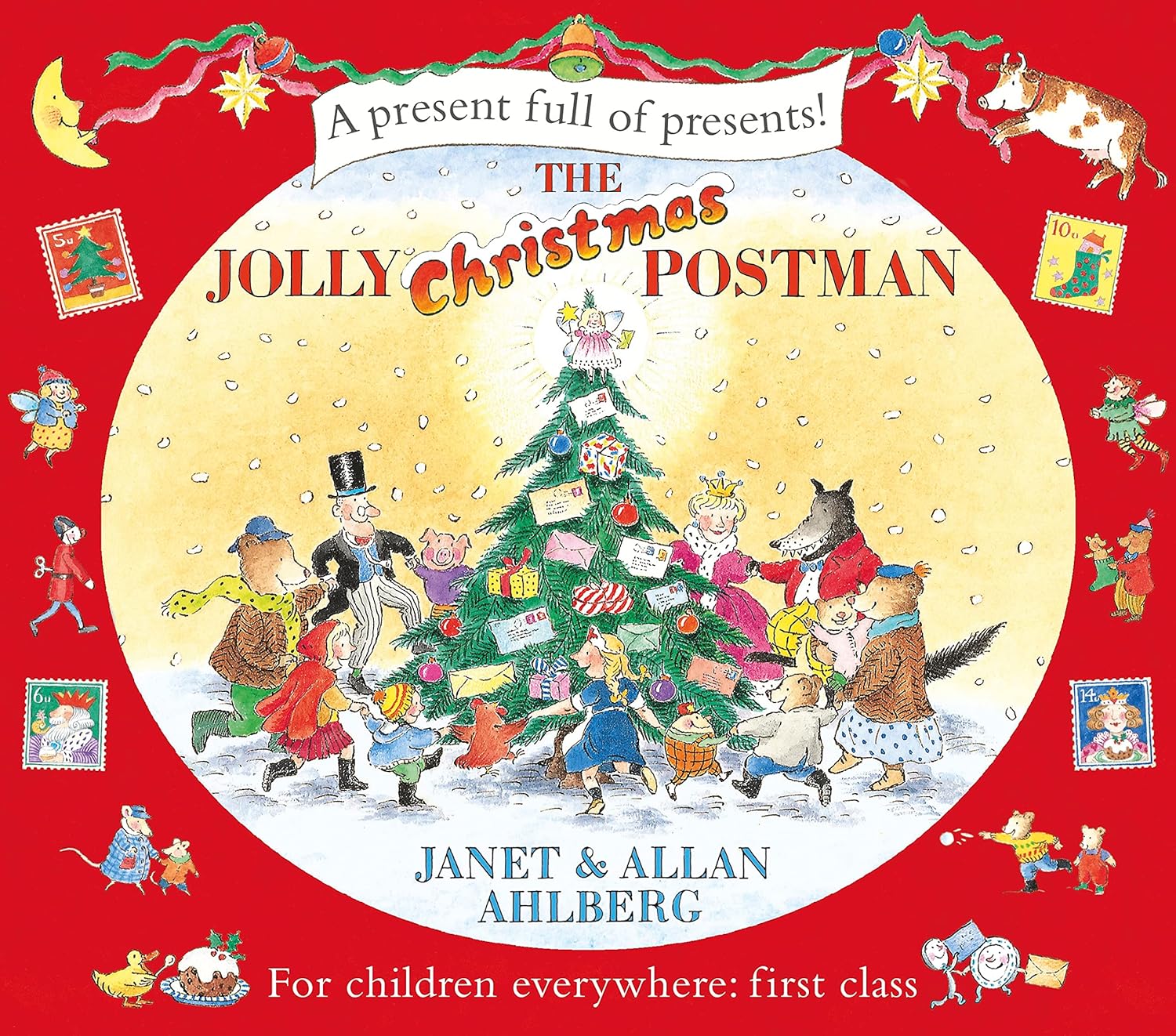 The Jolly Christmas Postman by Allan and Janet Ahlberg - Hardback picture book cover, ages 3-6