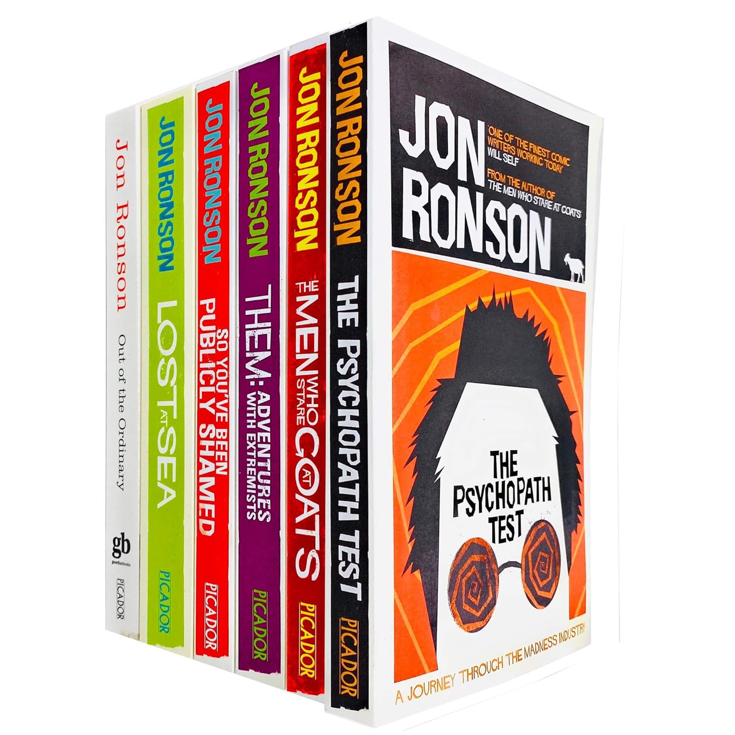 Jon Ronson 6 Books Collection Set paperback - So You've Been Publicly Shamed, The Men Who Stare at Goats, Them, Lost at Sea, Out of the Ordinary, Frank