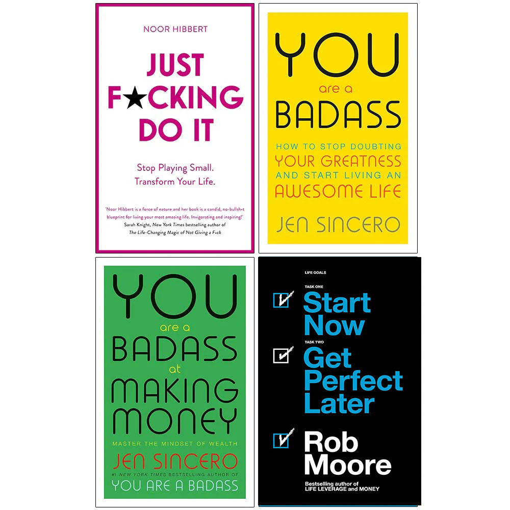Just F*cking Do It, You Are a Badass, You Are a Badass at Making Money and Start Now Get Perfect Later - 4 Books Collection Set - Paperback